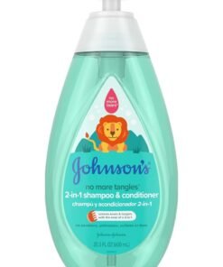 Johnson's Baby Johnson's No More Tangles 2-in-1 Detangling Hair Shampoo & Conditioner for Kids & Toddlers, Gentle & Tear-Free, Hypoallergenic & Free of Parabens, Phthalates, Sulfates & Dyes, 20.3 fl. oz