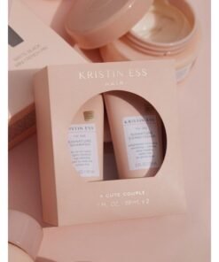 Kristin Ess Signature Travel Size Salon Shampoo + Conditioner Set For Moisture, Softness + Shine - Anti Frizz + Lightly Clarifying - Sulfate Free, Vegan + Safe For Color Treated Hair - Mini Travel Set