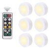 HOMESTAR 6 Piece LED Night Light Cordless Battery Powered Sensor Cabinet with Remote Control For Hallways Stairs and Bedrooms