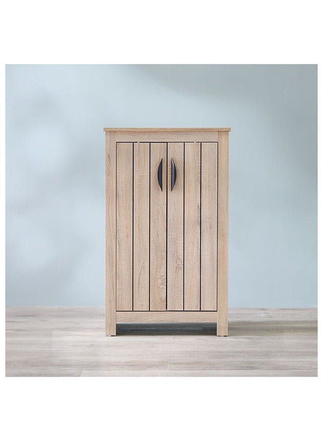 DANUBE HOME Anton 2 Door Shoe Cabinet Modern Design Wooden Furniture Shoe Organiser For Entryway Hallway Made in Malaysia Shoe Rack L 60 x W 33 x H 99 cm Sonoma Oak - Image 2