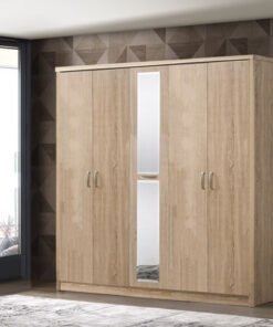 Cooper 5-Doors Wardrobe with Mirror