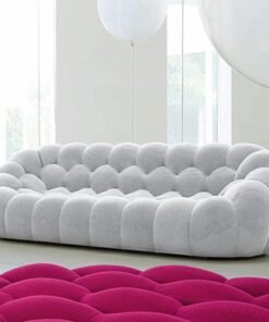 Comfynest Stylish Comfort Modern Wood Sofa With Durable Solid Color Knitted Fabric Upholstery 200.66 X 111.76 X 76.2 Cm Light Gray