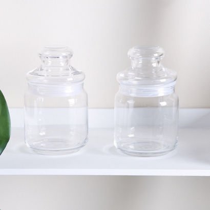 Ocean Pop Jar with Glass Lid - Set of 2