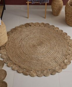 Natura Tapis Hand Braided Jute Rug - 120 cm