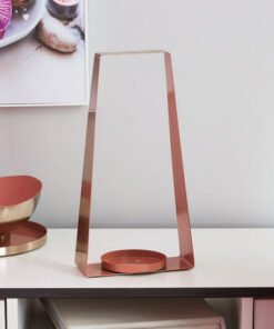 Izna Metal Felt Texture Asymmetrical Candleholder ...
