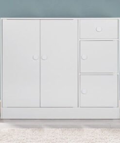 Vanilla Cody 1-Drawer Kids' Cabinet with 4 Doors
