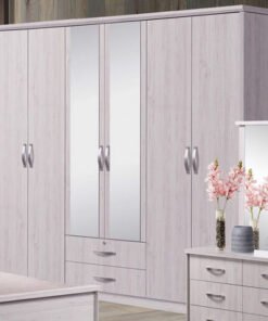 Mondo 6-Door Wardrobe with 2 Mirrors