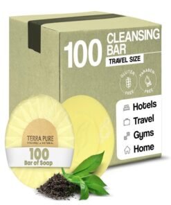 Terra Pure Bar Soap, Travel Size Hotel Amenities, 0.6 oz (Pack of 100)