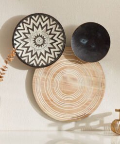Ema Metal and Wood Wall Decor - 63.5x7x53 cm
