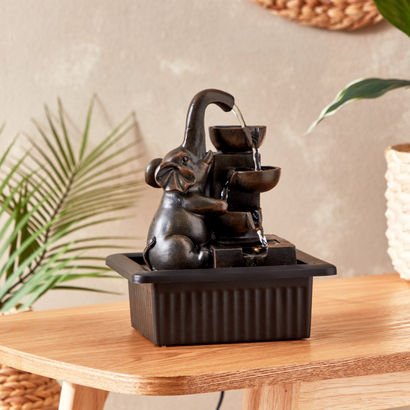 Belen Elephant Fountain with LED Light - 21x17x25 ...