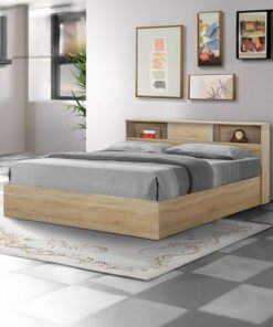 Oasis Cambridge Queen Bed with Sliding Door Storag...