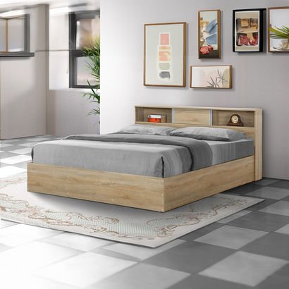 Oasis Cambridge Queen Bed with Sliding Door Storag...