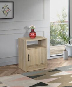 Oasis 1-Door Nightstand with Open Shelf