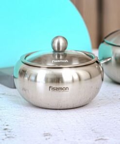 Fissman Stainless Steel Sugar Bowl - 13x13x9.5 cm