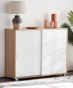 Capri 24-Pair Sliding Door Shoe Cabinet