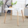 Toto 2-Seater Dining Table with Solid Wood Legs
