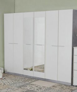 Patara 6-Door Wardrobe with Mirror