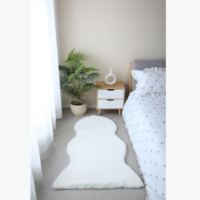 Faux Rabbit Fur Rug - 75x125 cm