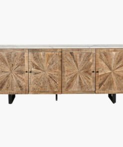 Florya Marble Top 4-Door Large Sideboard
