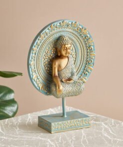 Sym Buddha Accent with Round Frame - 19.5x8x26.5 c...