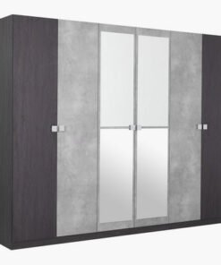 Cambridge 6-Door Wardrobe with Mirror