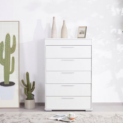 Frankfurt Chest of 5-Drawers with Lift Top Vanity