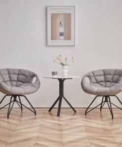 Oslo 3-Piece Tea Table and Swivel Chair Set