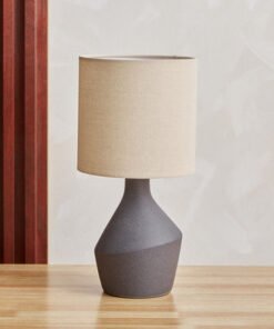 Novalie Ceramic Table Lamp with Linen Shade - 37.5...