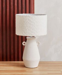 Novalie Ceramic Table Lamp with Berber Fleece Shad...