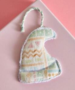 Glimmer Printed Santa Hanging - 12 cm