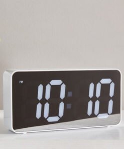 Espiri Mirror Front LED Alarm Clock with Thermomet...
