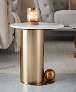 Cavon Gizza Genuine Marble Top End Table