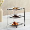 Vintage 4-Piece Glass Serving Tray Set