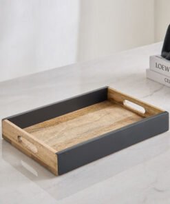 Splendid Wooden Decorative Tray - 38x25x7 cm