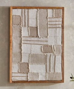 Mir 3D Framed Embellished Fabric Abstract Wall Art...