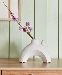 Tudor Ceramic Vase with Bird - 24x8x18 cm