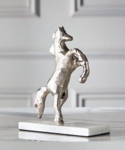 Astro Aluminium Horde Table Accent Decor with Marb...