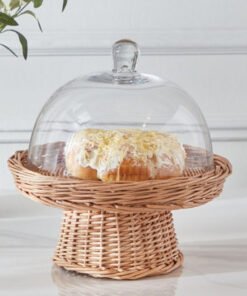 Minimalist 2-Piece Glass Cake Dome Set