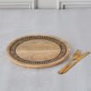 Earthy Vibe Wooden Plate - 28 cm