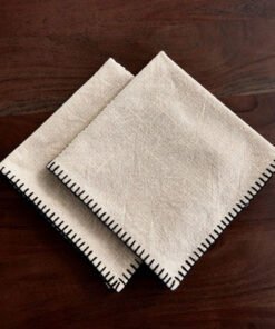 Naturio 2-Piece Stitch Natural Napkin Set - 40x40 ...