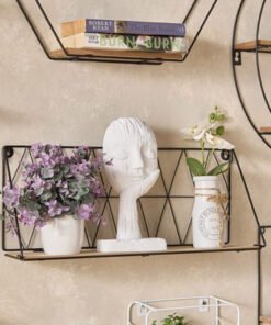 Sera Foldable Metal Wall Shelf with MDF Board - 48...