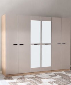 Madrid 6-Door Wardrobe with Mirror