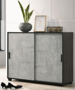 Capri 24-Pair Sliding Door Shoe Cabinet