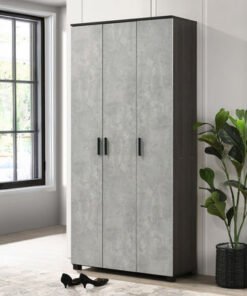 Capri 44-Pair Tall Shoe Cabinet with 3 Doors