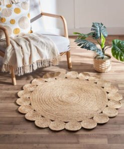 Natura Tapis Round Hand Braided Jute Rug- 90 cm