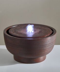 Serene Modern LED Stone Fountain - 28x28x15 cm