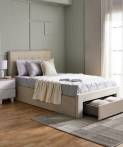 Oakland Neo Upholstered Twin Bed with Drawer - 120...