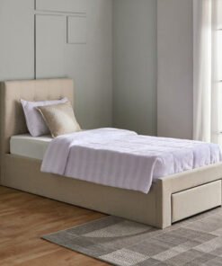 Oakland Neo Single Upholstered Bed with 1 Drawer -...