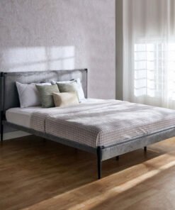 Finland Upholstered Metal King Bed - 180x200 cm