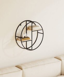 Urban Circle 2-Tier Metal Shelf - 36.5x10x36.5 cm